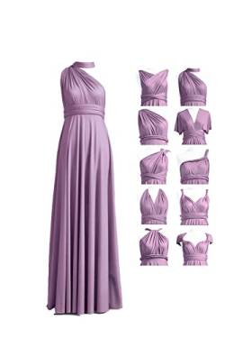 72styles Infinity Kleid mit Bandeau Convertible Brautjungfernkleid Lang Übergröße Multi-Way Kleid Twist Wickelkleid, Malvenfarben, Einheitsgröße von 72styles