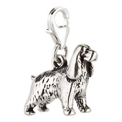 7K Charm Anhänger Hund Cocker Spaniel 3 aus 925 Sterling Silber (17x14mm) von 7K