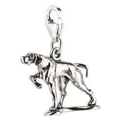 7K Charm Anhänger Hund Pointer 3 aus 925 Sterling Silber (18x15mm) von 7K