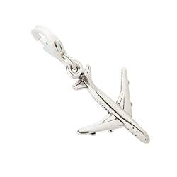 7K Unisex Charm Anhänger Flugzeug aus 925 Sterling Silber (23x17mm) von 7K