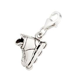 Charm Anhänger Inline Skates aus 925 Sterling Silber (15x12mm) von 7K