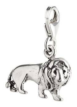 Charm Anhänger Löwe aus 925 Sterling Silber (17x13mm) von 7K