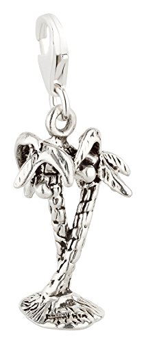 Charm Anhänger Palmen aus 925 Sterling Silber (21x14mm) von 7K