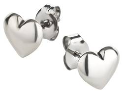 Ohrstecker Ohrringe Herz Silber 925 Sterling als Ohrschmuck mit kleiner Schmuckbox - 7K - Schmuck Geschenke für Damen, Mädchen, Jungen, Kinder und Herren von 7K