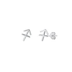 Ohrstecker Ohrringe Sternzeichen Schütze Silber 925 Sterling als Ohrschmuck mit kleiner Schmuckbox - 7K - Schmuck Geschenke für Damen, Mädchen, Jungen, Kinder und Herren von 7K
