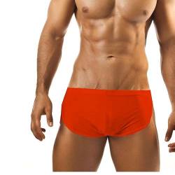 Herren Laufshorts mit großen geteilten Seiten Color Solid Red Size L von 7Power