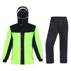 7VSTOHS Männer Regen Anzug Unisex Wasserdicht Regenjacke Motorrad Radfahren Kapuzenjacken Winddicht Regenbekleidung von 7VSTOHS