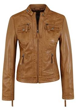 7eleven Damen Lederjacke Cannes cognac 34 von 7eleven