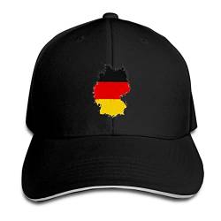 Baseballkappe Flagge Von Deutschland Sandwich-Kappe Atmungsaktiv Schirmmütze Hip Hop Basecap Kappe, Für Herren, Sport, Golf von 803