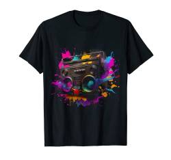 90er 80er Jahre Motto Party Outfit Kassettenrecorder T-Shirt von 80er 90er Jahre Retro Kassette Outfits & Geschenk