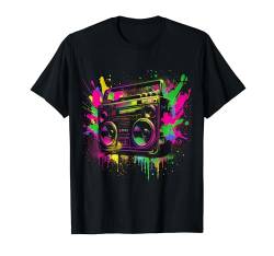 90er 80er Jahre Motto Party Outfit Kassettenrecorder T-Shirt von 80er 90er Jahre Retro Kassette Outfits & Geschenk