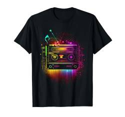 Achtziger Jahre Disco Kostümparty Mottoparty Retro 80er T-Shirt von 80er 90er Jahre Retro Kassette Outfits & Geschenk