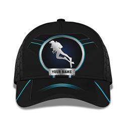 831 Damen Herren Baseball Kappen Mode Baseball Cap Leicht Baseballkappe Für Wander Golf Sport Drucken Scuba Diver Personalisiert - Schwimmliebhaber Casual Tauchen Schnorcheln Unterwasser von 831