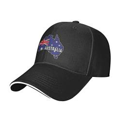 831 Damen Herren Distressed Basecap Australian-Gift-Australia-Flag-Map Baseball Kappe Mütze Vintage Angeln Hüte Leicht Abwaschbar Trucker Kappe Für Laufen Draussen Sport von 831