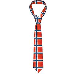831 Herren Krawatten Norwegen-Flagge Trendy Tie Mode Schmal Schlips Retro Schmale Krawatten Für Feier Büro Partys von 831
