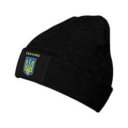 831 Klassische Beanie Mütze Ukraine-Zeichen Herren Strickmütze Atmungsaktivem Kopfbedeckung Warme Wintermütze Für Herbst Frühling Damen von 831