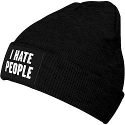 850 Beanie Ich Hasse Menschen Wintermütze Unisex Cuffed Plain Hat Leichte Winter Mütze Für Winter Geschenke Herren von 850