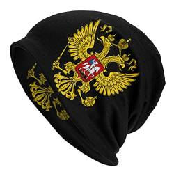 850 Beanie Strickmütze Wappen Von Russland Beanie Unisex Winter Beanie Mütze Grobstrick Mütze Für Winter Outdoor Herren von 850