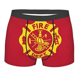 850 Boxer Shorts Feuerwehr Feuerwehr Herren Boxershorts Elastische,Fitted Männer Unterhosen Männer,Atmungsaktive Boxer Unterwäsche XL von 850