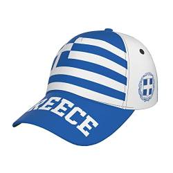 874 Baseball Cap Griechenland-Flagge Griechisch Sonnenschutz Basecap Unisex Golf Caps Verstellbar Baseballkappe Für Golf Reisen Running von 874