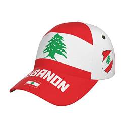 874 Baseball Cap Libanon-Flagge Libanesisch Baseballkappe Verstellbar Trucker Hut Unisex Sonnenschutz Basecap Für Running Outdoor Golf von 874