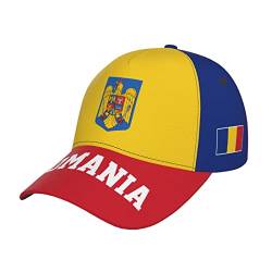 874 Baseball Cap Rumänien-Flagge Rumänisch Golf Caps Verstellbar Baseballkappe Mode Trucker Hut Für Outdoor Reisen Golf von 874