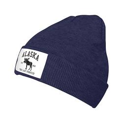 874 Beanie Mütze Alaska The Last Frontier Black Strickmütze Klassisches Beanie Hat Bequeme Cuffed Hats Für Running Skifahren Wandern von 874