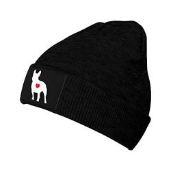 874 Beanie Mütze Herz Der Französischen Bulldogge Wintermütze Weich Strickmütze Unisex Cuffed Hats Für Running Skifahren Wandern von 874