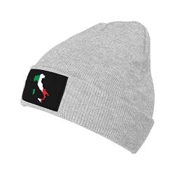 874 Beanie Mütze Italia Italien Italienische Karte Strickmütze Unisex Wintermütze Weich Cuffed Hats Für Camping Running Skifahren von 874