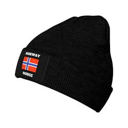 874 Beanie Mütze Norwegen-Flagge Strickmütze Unisex Beanie Hat Klassisches Cuffed Hats Für Running Camping Skifahren von 874