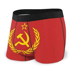 874 Boxer Retroshorts Sowjetunion CCCP UDSSR Emblem Rot Herren Boxershorts Hipster Male Boxershorts Hochwertige Sportliche Retroshorts XL von 874