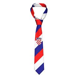874 Herren Klassische Krawatte Kroatien-Emblem Gestreift Schmale Herren Krawatte Casual Hochzeit Krawatte Klassische Krawatte Gemustert Für Festliche Veranstaltungen Business Büro von 874