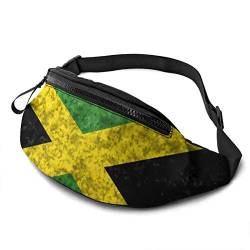 Brusttasche Flagge Von Jamaika Unisex Sport Hüfttasche Atmungsaktiv,Multifunktionale Waist Fanny Pack Für Reisen Fahrrad Radfahren 14X35Cm von 874