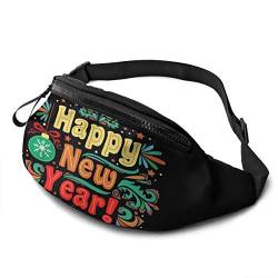 Damen Brustbeutel Frohes Neues Jahr Unisex Sporttasche Mode,Verstellbarer Hüfttasche Für Aktivitäten Reisen Fitness 14X35Cm von 874