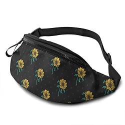 Damen Brustbeutel Süße Blume Unisex Sporttasche Multifunktionale,Stylisch Brusttasche Für Reisen Joggen Hundetraining 14X35Cm von 874