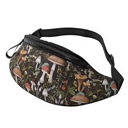 Handytasche Tasche Magische Wildpilzpilze Unisex Bauchtasche Mode,Verstellbarer Sporttasche Für Wandern Herren Reisen 14X35Cm von 874