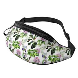 Sporttasche Tropische Rhododendronblüten Unisex Schultertaschen Große Kapazität,Atmungsaktiv Sport Hüfttasche Für Wandern Camping Herren 14X35Cm von 874