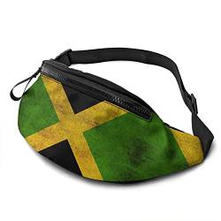 Sporttasche Vintage Jamaikanische Flagge Unisex Sport Gürteltasche Multifunktionale,Stylisch Gurttasche Für Radfahren Joggen Herren 14X35Cm von 874