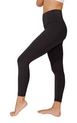 90 Degree By Reflex Hohe Taille, kniebeugensicher, knöchellange Interlink Leggings, Schwarz, X-Groß von 90 Degree By Reflex