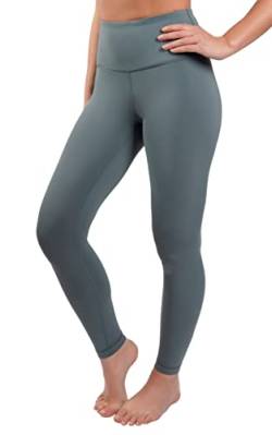 90 Degree By Reflex Hohe Taille Bauchkontrolle Kniebeugenfest 4-Wege-Stretch Workout Leggings, Salbei, X-Groß von 90 Degree By Reflex