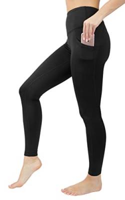 90 Degree By Reflex Leggings mit hoher Taille, mit Fleece gefüttert, Yogahose - Schwarz - Mittel von 90 Degree By Reflex