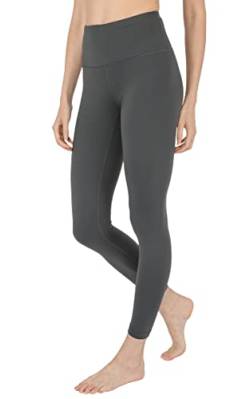 90 Degree By Reflex Power-Flex-Leggings mit hoher Taille, knöchellang, 7/8 Bauchkontrolle, Yogahose, Militär, Grün, S von 90 Degree By Reflex