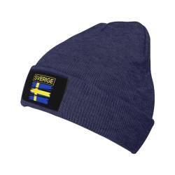 908 Damen Herren Wintermütze Sverige Schweden Schwedische Flagge Kopf Wraps Warme Chemo Turban Kopftuch Bequeme Chemo Hut Für Jungen Mädchen Winter von 908