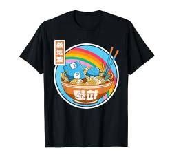 Digitale Ramenschale im japanischen Stil, Pastellfarben T-Shirt von 90s Japanese Vaporwave Aesthetic Art For Men Women