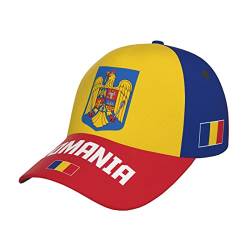 934 Trucker Baseballmütze Rumänien-Flagge, Rumänischer Fußball, Patriotisch Sonnenmütze Casual Hut Uv-Schutz Pferdeschwanz Kappe Für Reisen Running Sport von 934