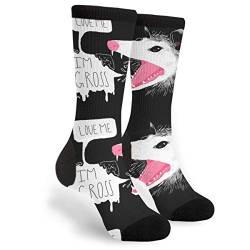 934 Unisex Freizeitsocken Lustiges Opossum Laufsocke Premium Sport Socks Weich Für Geschenk Radfahren Fußball 40Cm von 934