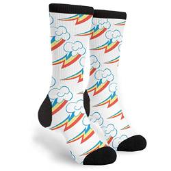 934 Unisex Sportsocken Rainbow Dash Sneakersocken Geruchshemmend Socken Herren Premium Für Basketball Freizeit Sport 40Cm von 934