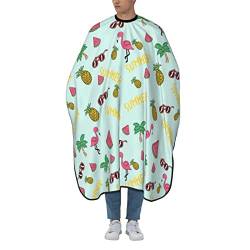 Friseure Kleid Sommer-Flamingo-Ananas Friseur Umhänge Polyester Schürze Verstellbar Haarschneiden Cape Für Haarschnitt Haarschneiden Haarstyling von 934