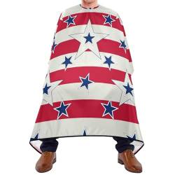 Friseurumhang American Patriotic Stars Blue Red Stripes Unabhängigkeitsdenkmal Salon Umhang Wasserdicht Styling Schürze Verstellbar Haar Salon Cape Für Kinder Erwachsene Haarstyling von 934