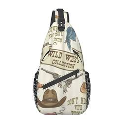 Taktisch Brusttasche Damen Western Cowboy Country Texas Rodeo Anti-Diebstahl Sling Bag Tragbare,Verstellbarer Schultertasche Für Laufen Wandern Kletternoutdoor von 934